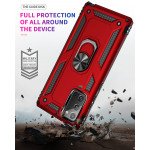 Wholesale Samsung Galaxy Note 20 Tech Armor Ring Grip Case with Metal Plate (Rose Gold)
